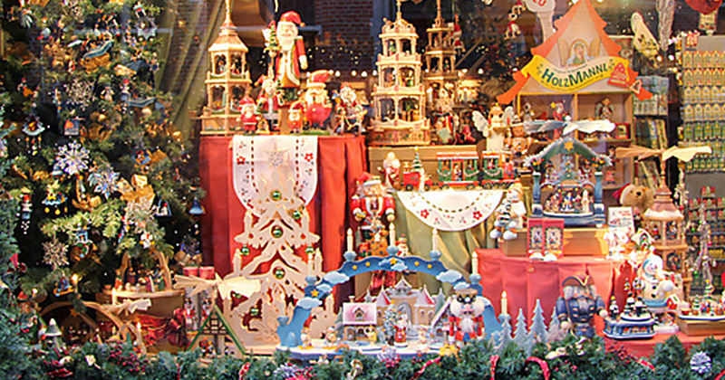 festive shop window